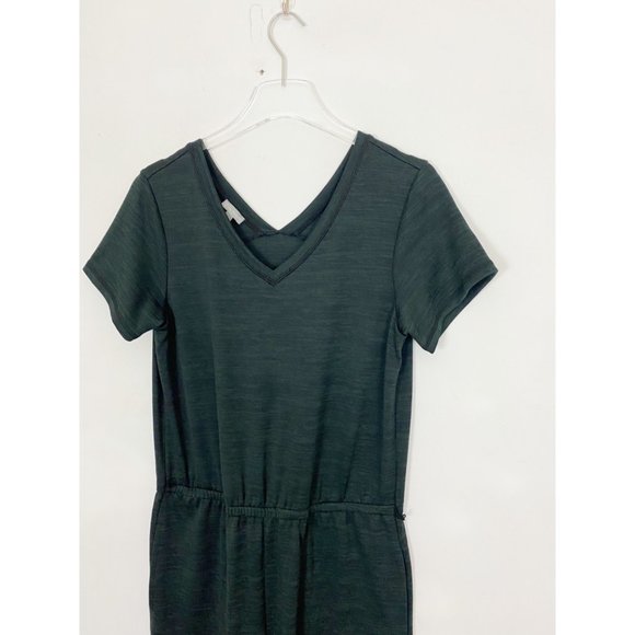 T. by Talbots Heatered Black Jersey Jumpsuit Cropped Small - Picture 5 of 11